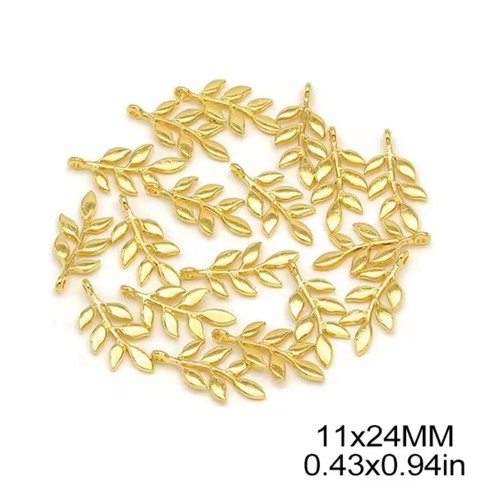 (7/$25) 40 Branch Pendants - metal embellishments charms